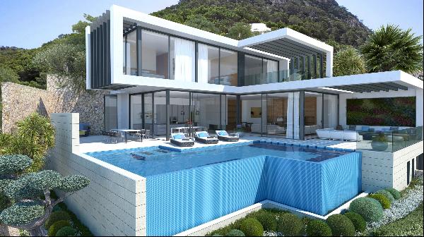Luxury modern villa under construction