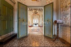 Venetian Renaissance Villa with frescoes and tower, barchessa and outbuildings