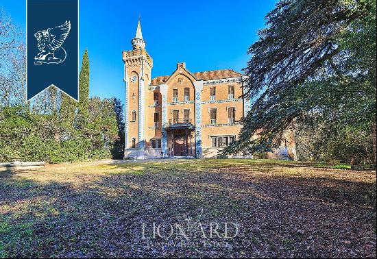 Exclusive castle surrounded by countryside