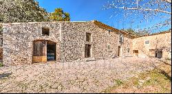 Historic stone finca in Mallorca with panoramic sea views and hunting rights in Escorca