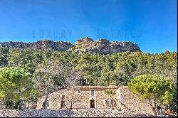 Historic stone finca in Mallorca with panoramic sea views and hunting rights in Escorca