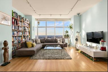 Spectacular high floor extra-large two bedroom, 2.5 bath apartment (1,239 sf) with direct 