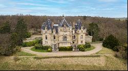 An exceptional listed Neo-Renaissance style chateau set in 70 hectares. 45 minutes from P