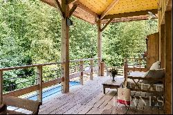 ROBINSON - Stunning Wooden House with Heated Pool near Seignosse - BARNES