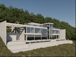 Fantastic ultra-modern design villa under construction in front line of the sea