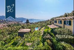 Wonderful luxury estate with a pool for sale on top of the hill that overlooks Santa Margh