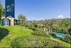 Wonderful luxury estate with a pool for sale on top of the hill that overlooks Santa Margh