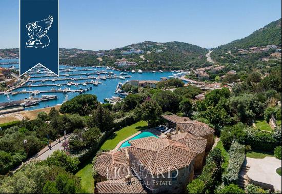 Luxury villa surrounded by a wonderful leafy garden in Porto Cervo's marina.