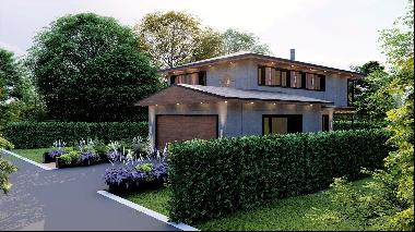 Detached house with a yard in a new gated complex in village of Lozen for sale