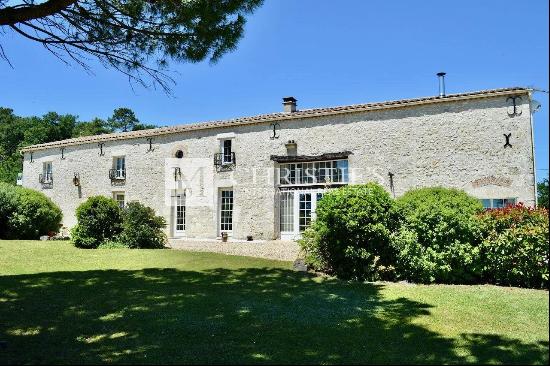 Elegant Farmhouse + vineyard views near St Emilion