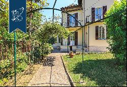 Elegant villa with a typical turret along Piedmont's shores of Lake Maggiore