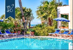 Typical Mediterranean villa with pool and sea-facing garden in Ischia