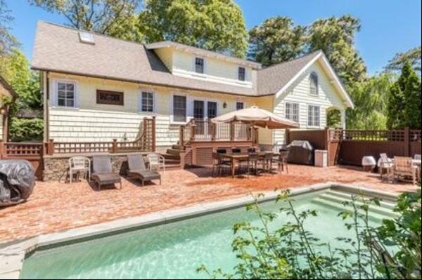 This charming and chic designer decorated Hampton Bays Beach House is available for the fi