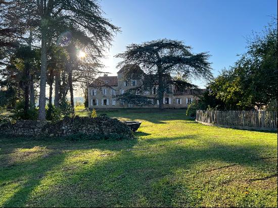 Château Gascon in the middle of the vineyards of the South-West