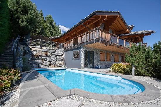 Magnificent mountain chalet with swimming pool