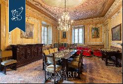 Between Italy and Switzerland: historical estate for sale with a villa, a tower, an outbui