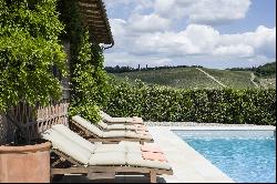 Villa Wisteria, nestled in 50 acres of vineyards and woodlands in Chianti