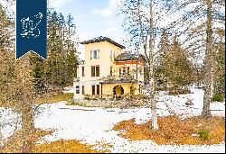 Luxury villa for sale overlooking the romantic Lake Lavarone, a pearl of the Dolomites