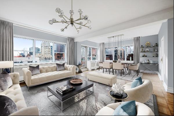 Welcome to the "Cannon Point North" at 25 Sutton Place South, Unit Penthouse P.This unique