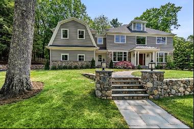 New construction! Elegant stone and shingle style Colonial in desirable Cliff Estates neig