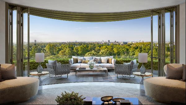 Park Modern,  homes with spectacular south-facing views over Hyde Park and  Kensington Gar