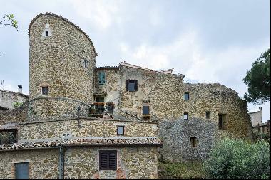 Medieval tower in one of the 100 most beautiful villages in Italy