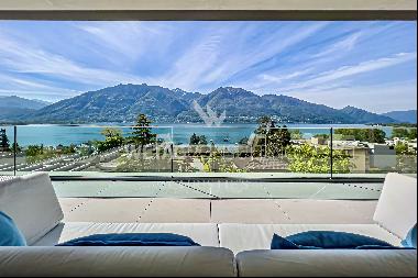 Minusio: elegant design and luxury duplex penthouse for sale on Lake Maggiore with fantas