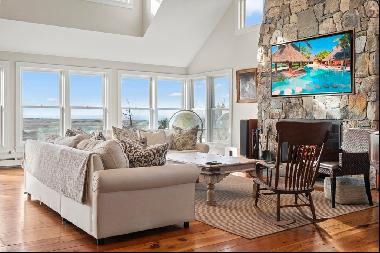 Drive up to a unique family compound with beautiful views of Nantucket Sound and Tuckernuc