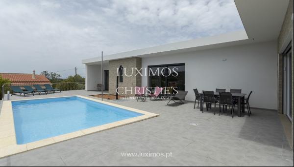 New 2+1 bedroom luxury villa with pool for sale in Paderne, Algarve