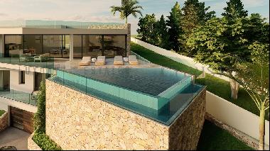 Modern new villa with sea view in Costa den Blanes in the southwest of Mallorca