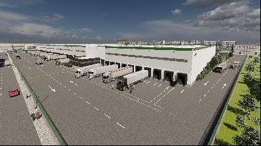 New logistics warehouse with 14 meters high and 20% more storage capacity. Maximum quality