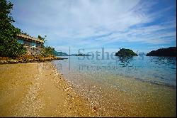 House in a gated community with a private beach