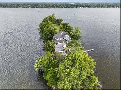 Exquisite Modern Two Story on Private Island with 2,800 feet of Shoreline!