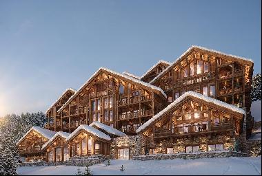 Ski-in ski-out apartment in new development in Meribel
