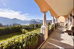 Elegant & majestic apartment in Agra-Collina d'Oro, with lake view, private garden & magn