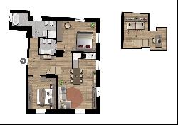 2 BEDROOM APARTMENT WITH MEZZANINE IN CORSO ITALIA