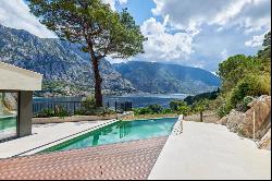 An exceptional Mediterranean villa, with panoramic sea and mountain views across Kotor Bay