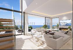 New construction villa in Nova Santa Ponsa with sea view