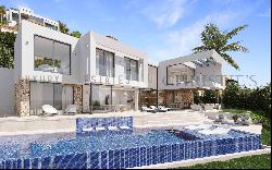 New construction villa in Nova Santa Ponsa with sea view