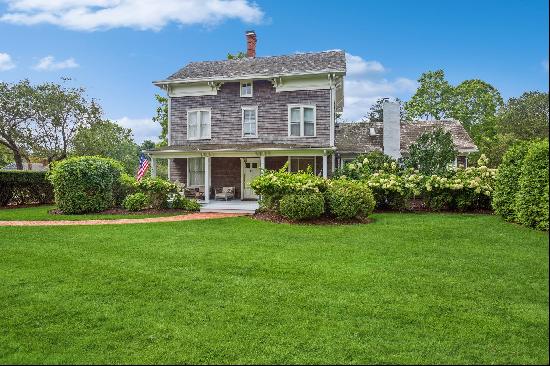 Old-world elegance and modern-day amenities at this South of the Highway East Quogue home 