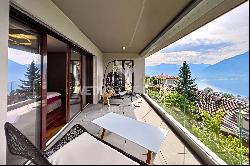 Luxury apartment with beautiful terrace & lake view in Minusio for sale