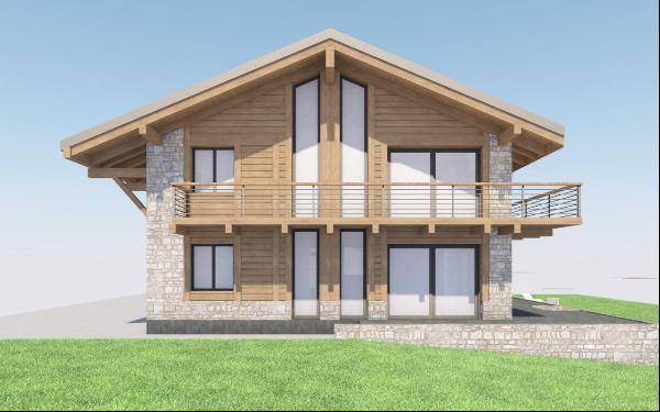 Spectacular new chalet under construction in a popular area of Crans-Montana 
