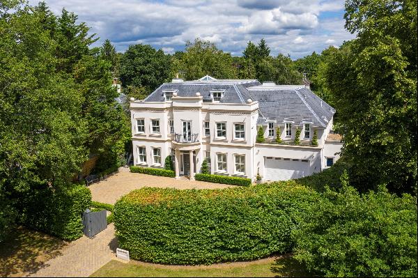 A regency style villa in the popular and private Fairmile Estate, Cobham. KT11.
