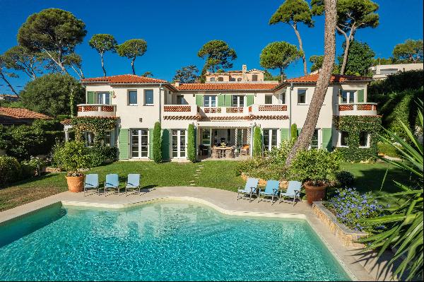 A stunning six-bedroom villa on Cap d'Antibes with impressive panoramic views over the Med