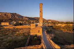 Ancient water tower near the sea in Bagheria