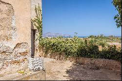 Ancient water tower near the sea in Bagheria