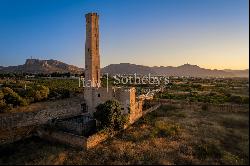 Ancient water tower near the sea in Bagheria