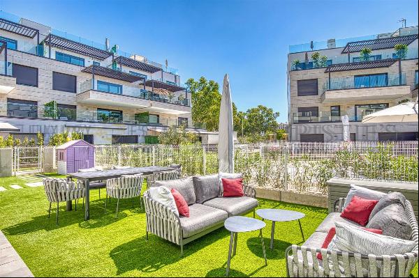 Modern garden apartment in Santa Ponsa in new construction close to the beach
