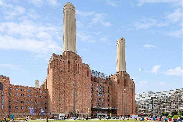 A luxurious split-level apartment in Battersea Power Station.