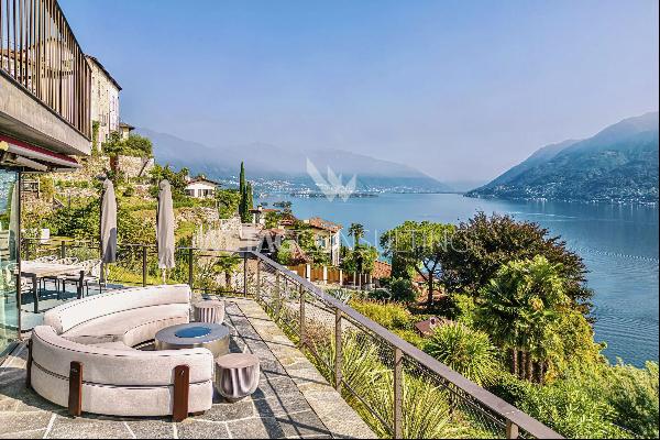 Exclusive apartment with 180 panoramic view on Lake Maggiore in Brissago for sale